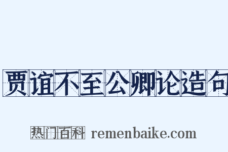 贾谊不至公卿论造句是什么意思的图片